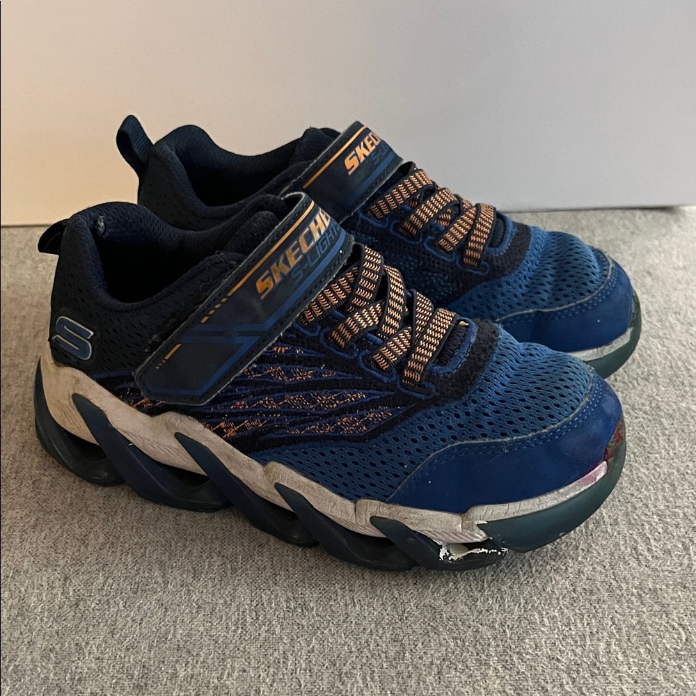 Skechers Kids' Navy and Orange Sneakers